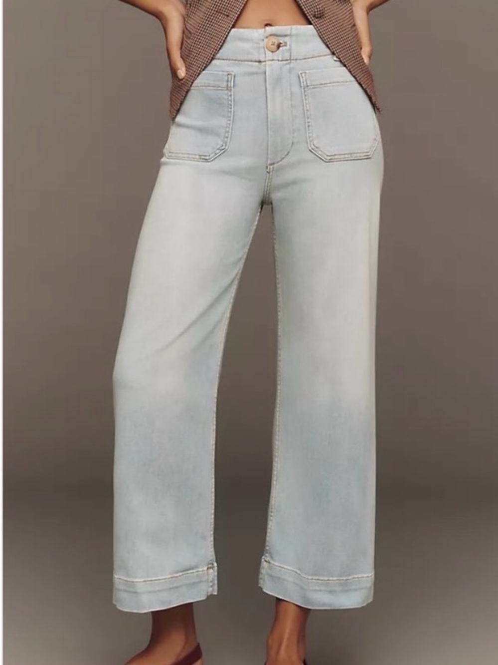Tahari Wide-Crop Leg Jeans